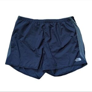 The North Face FlashDry Brief Lined Running Shorts Men’s Large Black Gray Logo